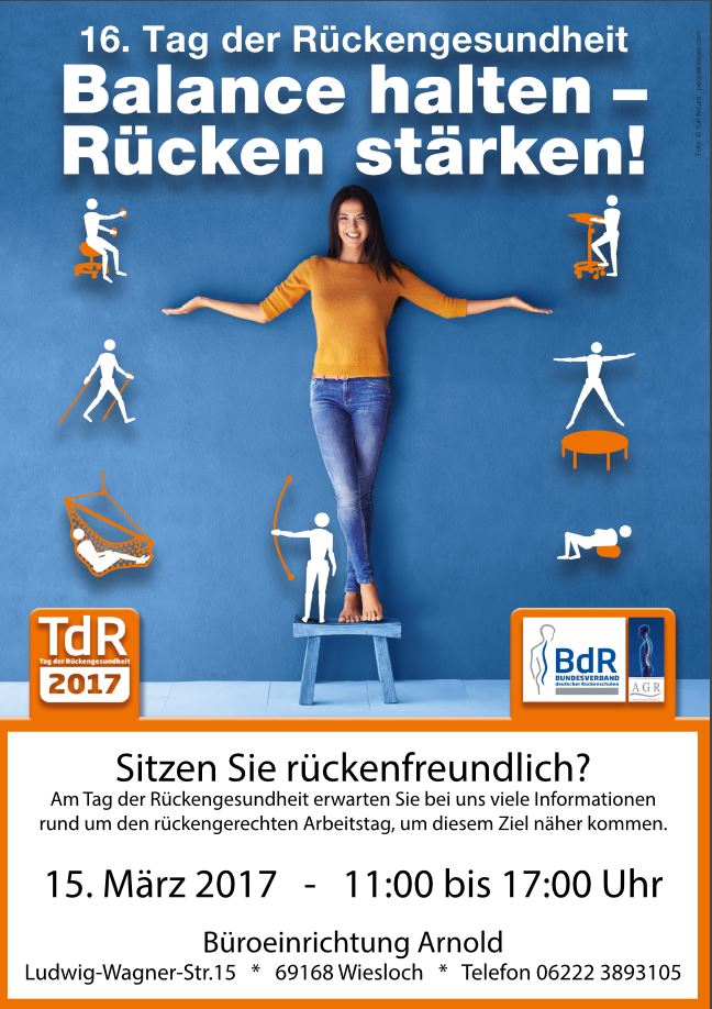 Tag der Rückengesundheit am 15. März 2017 – Sitzen Sie rückenfreundlich?