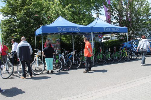 Stand von TARI BIKES bei der Gewerbeschau Rauenberg