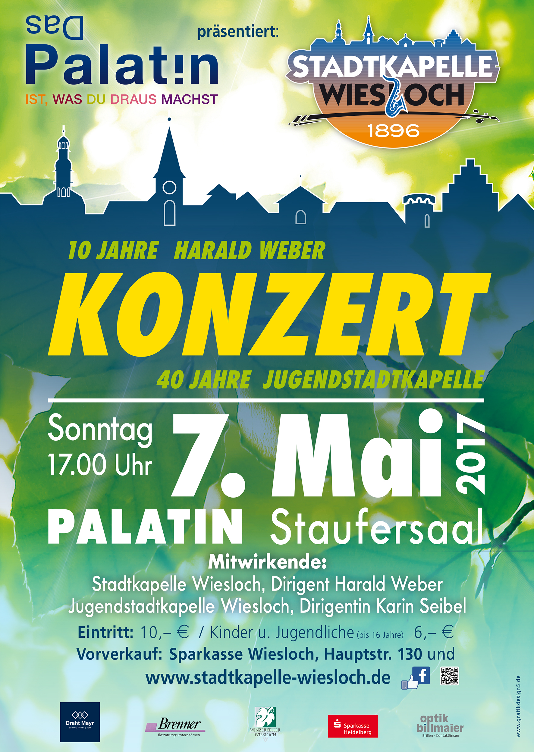 Jahreskonzert der Stadtkapelle Wiesloch am Sonntag, 07. Mai