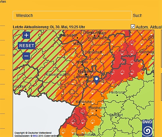 Brühl/St. Leon-Rot/Walldorf: Unwetter in der Region, Stromausfall in Walldorf