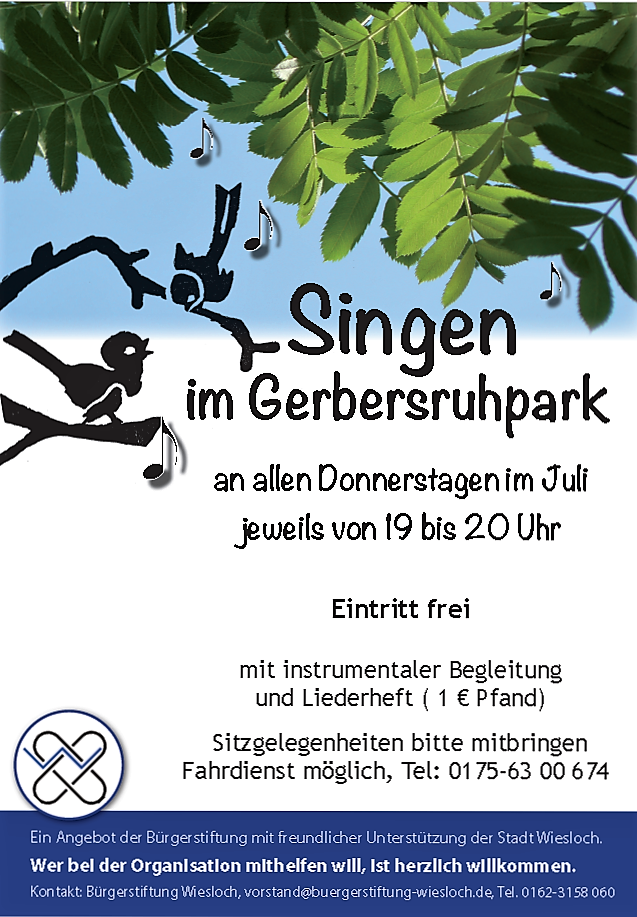 Vormerken: Singen im Park –