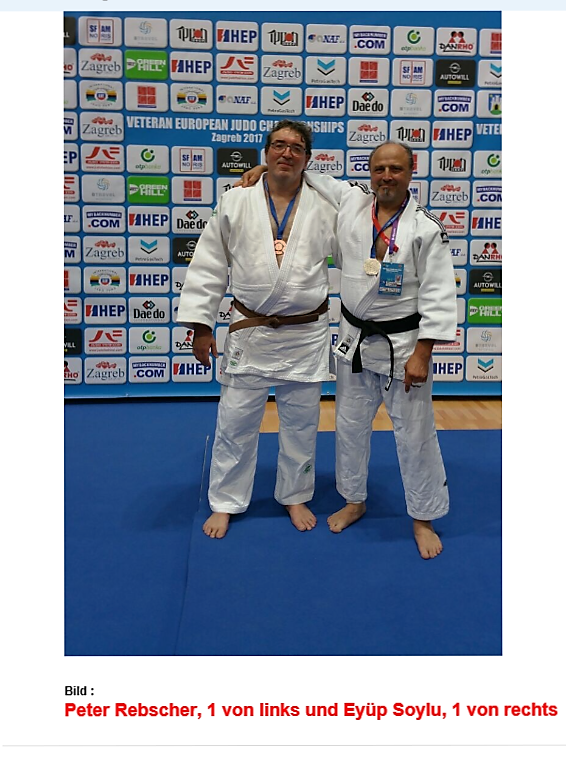 Silber und Bronze Medaille für Eyüp Soylu und Peter Rebscher bei den Judo Europa Meisterschaften