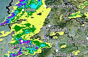 DWD warnt: Unwetterartige Gewitter mit heftigem Starkregen, Hagel und schweren Sturmböen