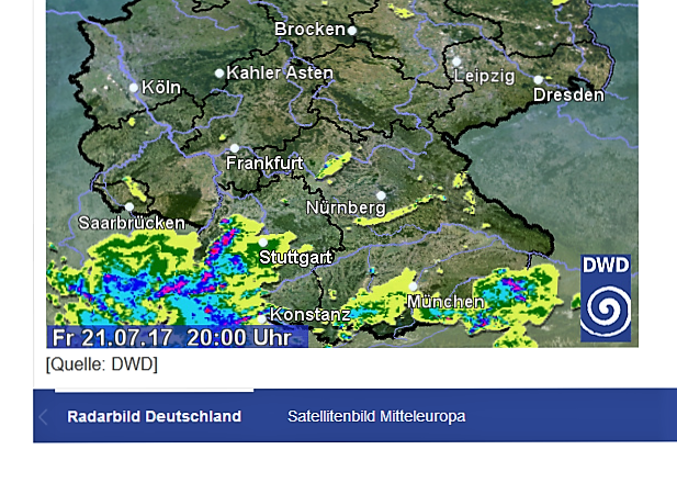 DWD warnt: Vermehrt kommen Gewitter auf.  Sie gehen meist mit Starkregen einher