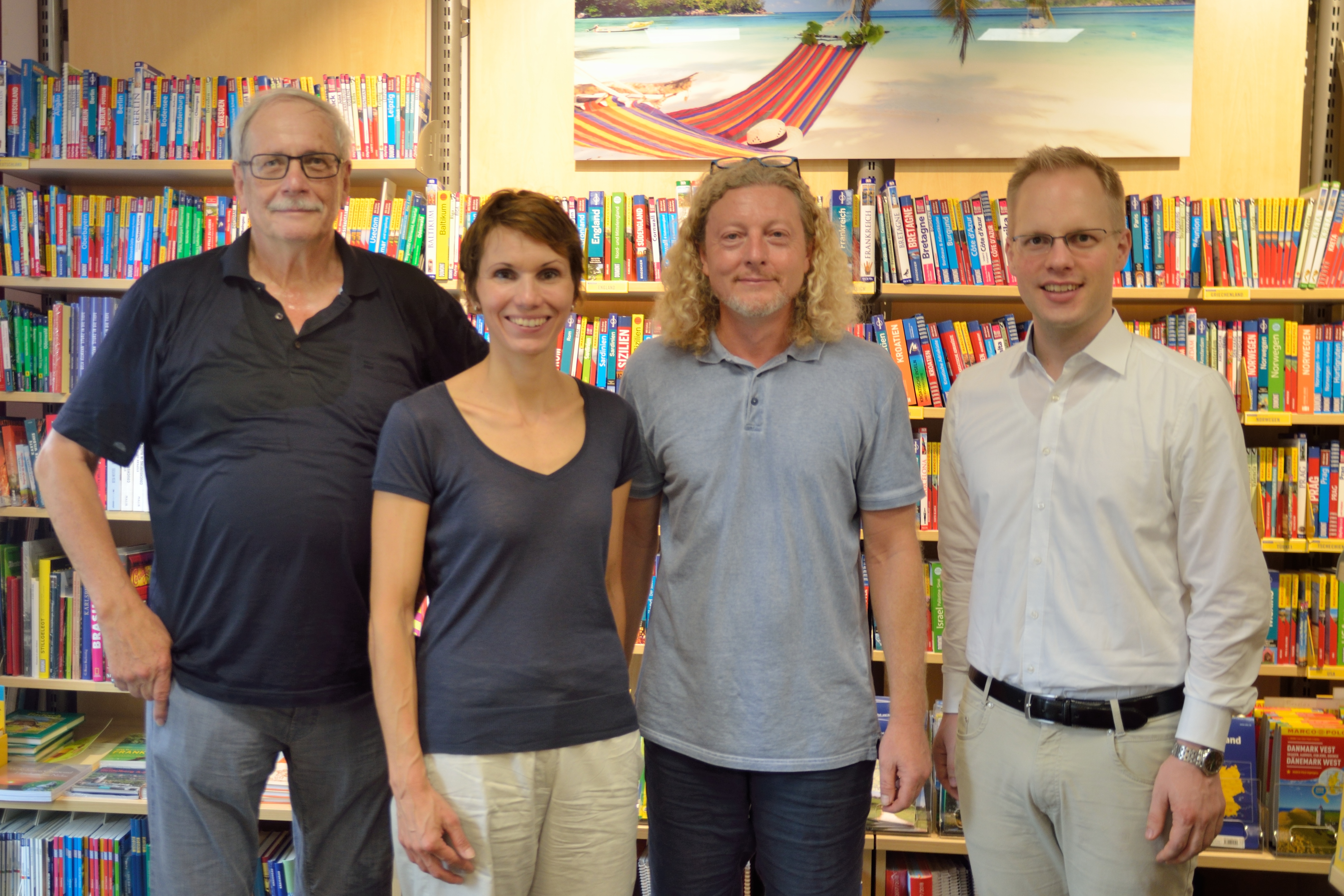 Zukunft des Einzelhandels.  FDP besucht Buchhandlung Dörner in Wiesloch