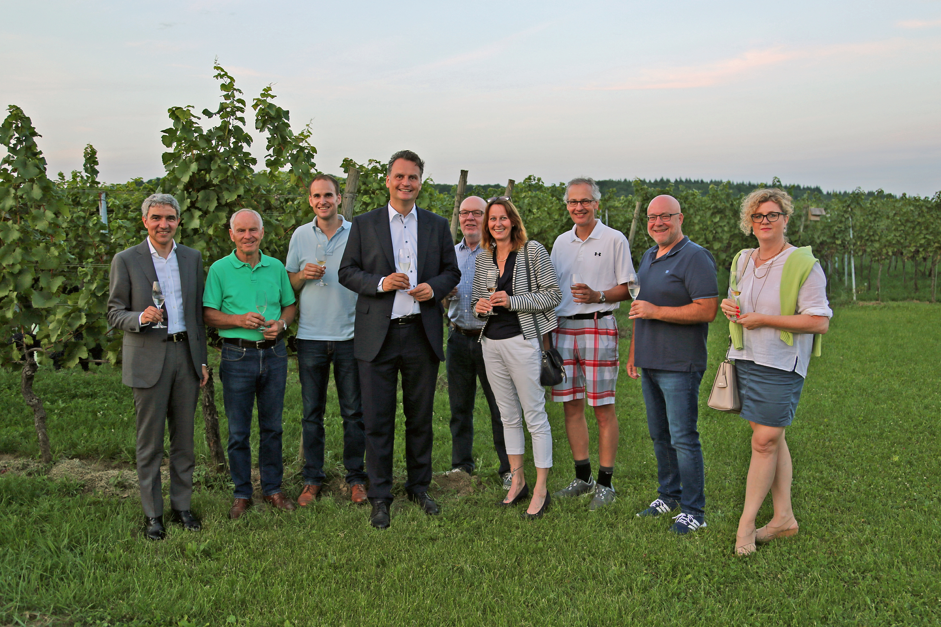 Hoher politischer Besuch im Malscher Weingut Becker