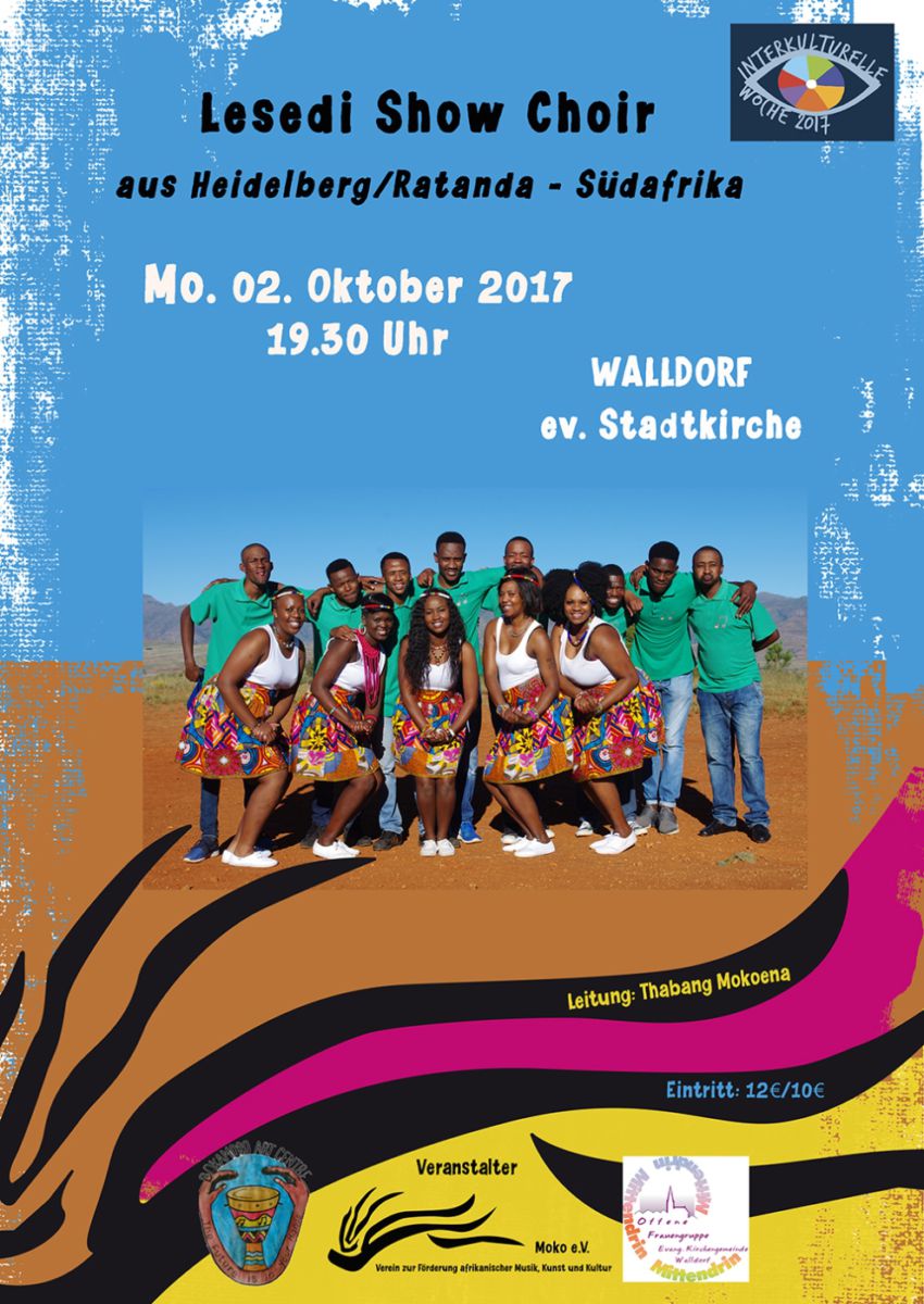 Morgen, Montag: Lesedi Show Choir in Walldorf