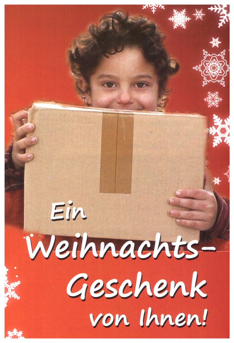 Gospel House, Wiesloch. „Ein Weihnachtsgeschenk von Ihnen“