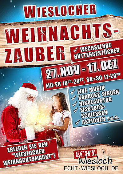 Programm des Wieslocher Weihnachtszaubers 2017