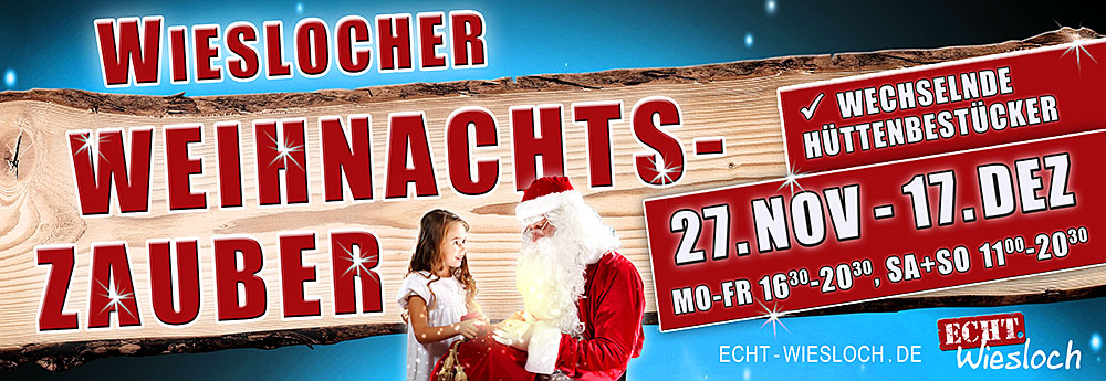 Kommt alle zur Eröffnung des Wieslocher Weihnachtszaubers 2017