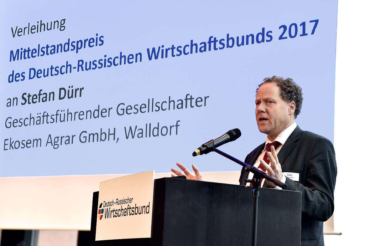 Der Walldorfer Stefan Dürr mit dem ersten Mittelstandspreis des Deutsch-Russischen Wirtschaftsbunds ausgezeichnet