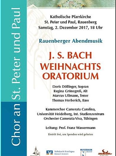 CAMERATA CAROLINA mit Bachs Weihnachtsoratorium  in Peter und Paul in Rauenberg
