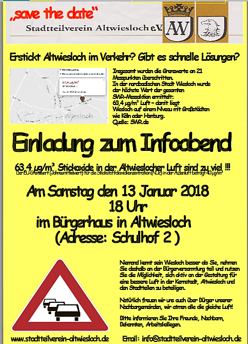 unbedingt Präsenz zeigen: Info-Abend Abgas-Alarm Altwiesloch