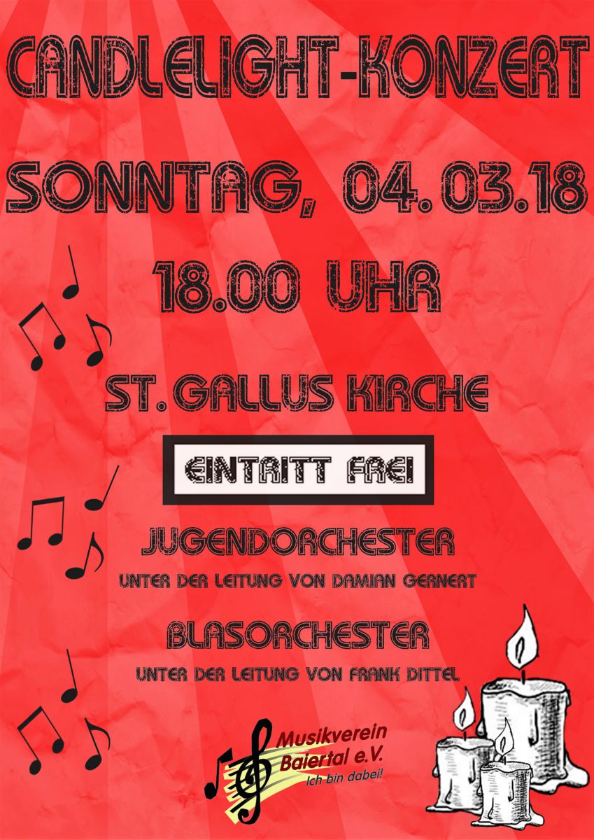 Candlelight-Konzert des Musikvereines Baiertal