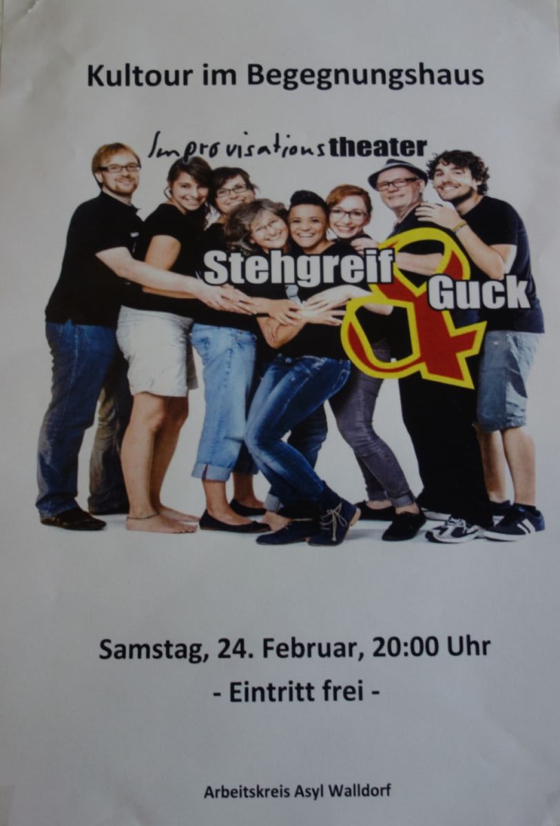 Kultour im Begegnungshaus Walldorf am 24.2.: “Stehgreif & Guck”