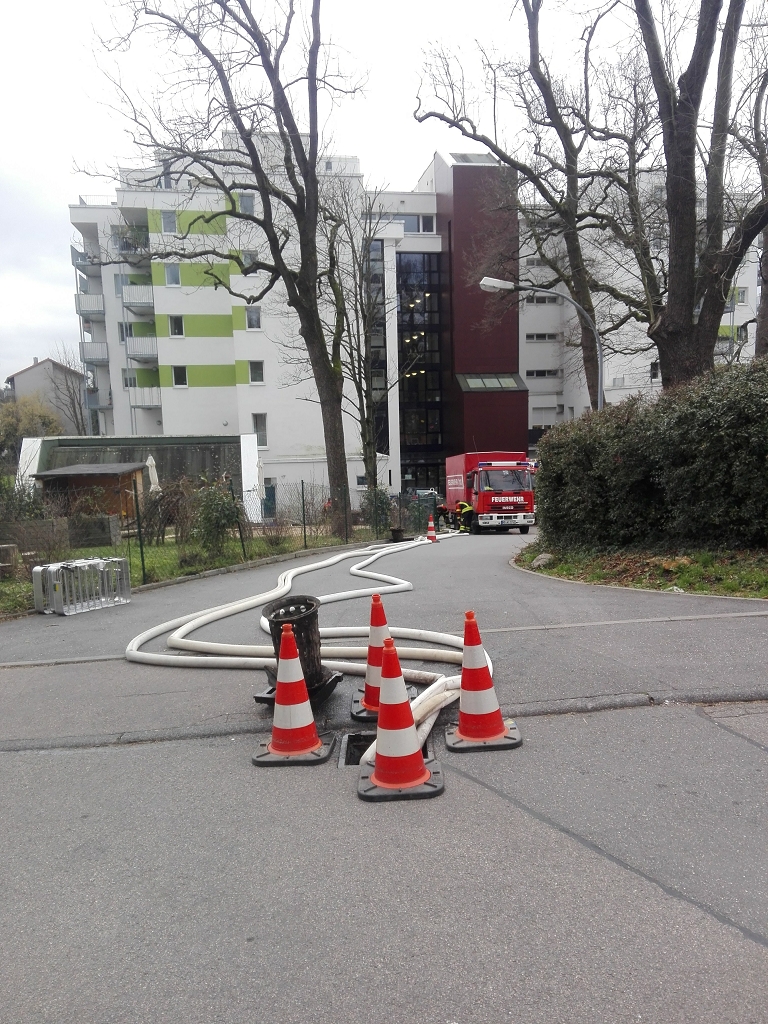 Erheblicher Wasserschaden in der Kurpfalz-Straße