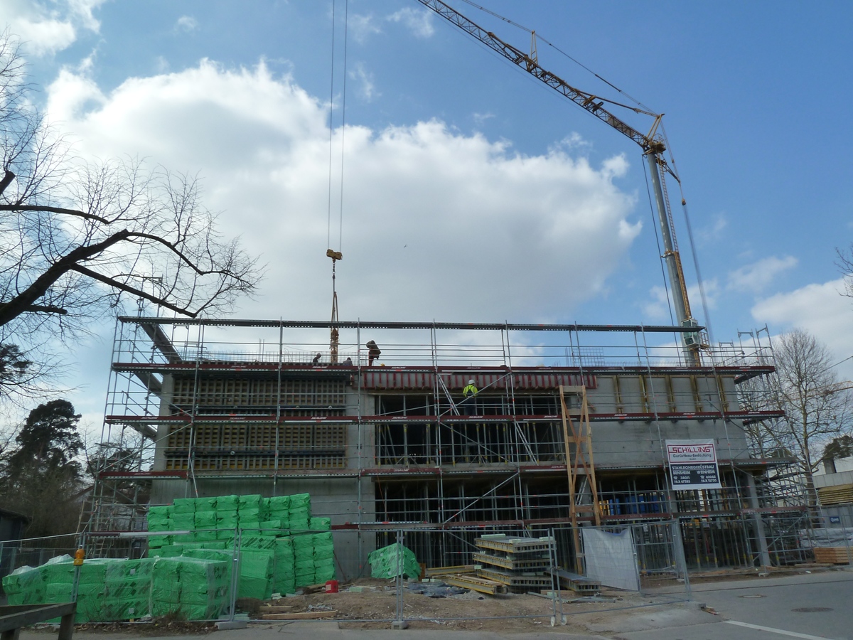 Es tut sich viel beim Neubau am Schulzentrum Walldorf