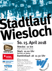 Heute: 15. April 2018 findet der Stadtlauf in Wiesloch statt …