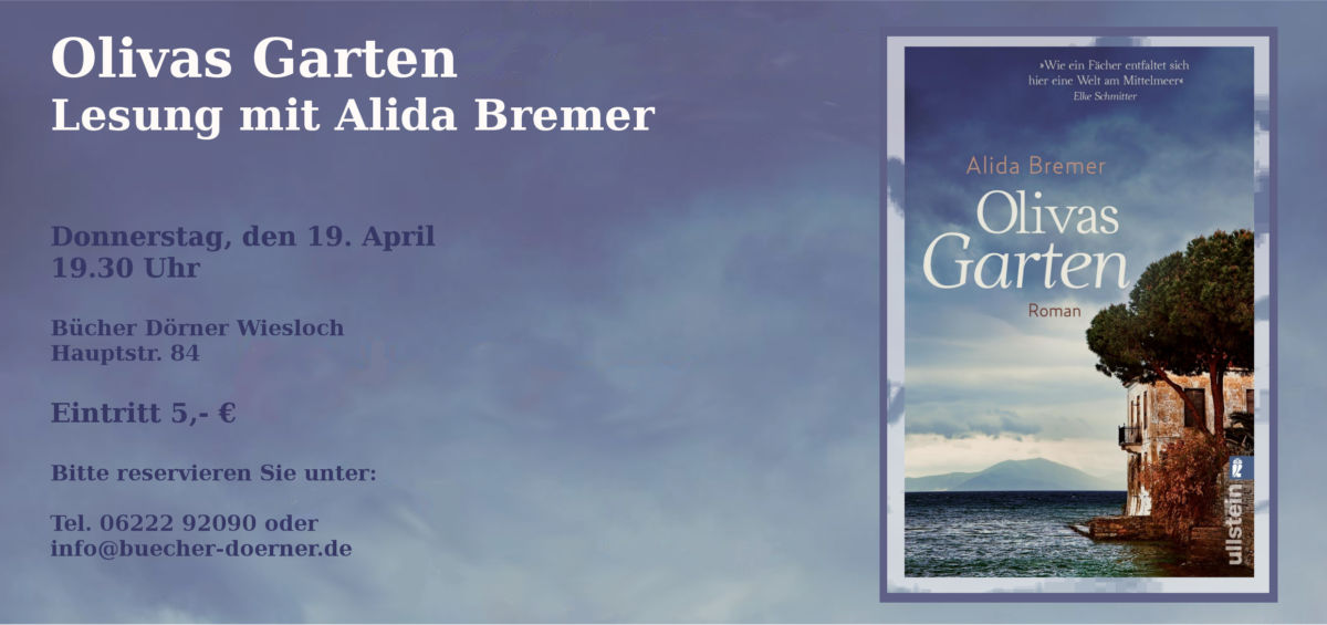 Merken: Olivas Garten – Lesung mit Alida Bremer