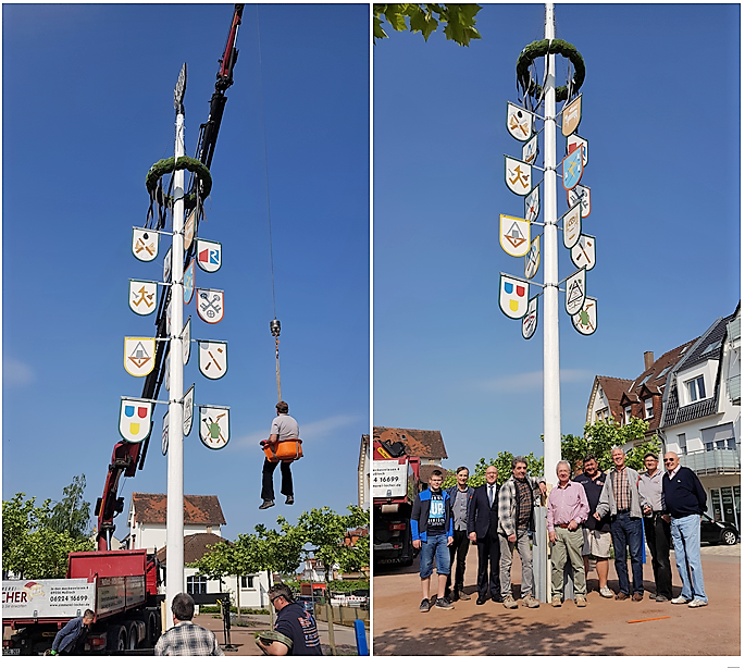 Maibaum aufgestellt