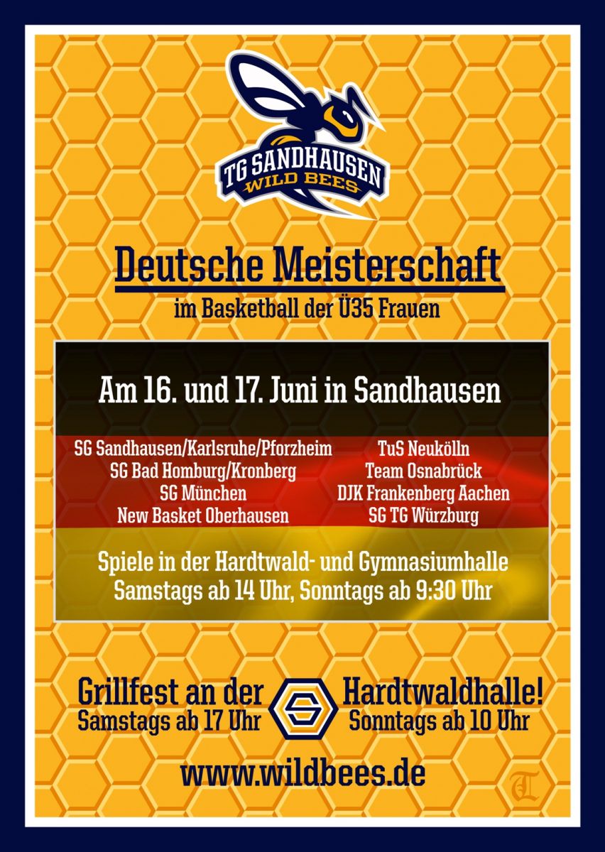 Deutsche Meisterschaft im Basketball Ü35-Damen in Sandhausen am 16. u. 17.06.