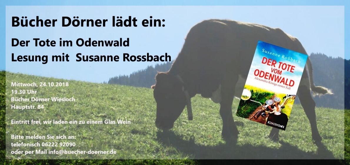 Morgen: Lesung mit Susanne Rossbach bei Bücher Dörner