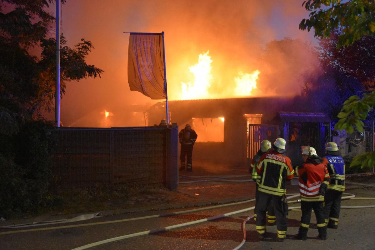 Bilder vom Vereinsheimbrand