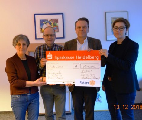 WiWa Familie-Berufspaten freuen sich über eine Spende des Rotary Clubs