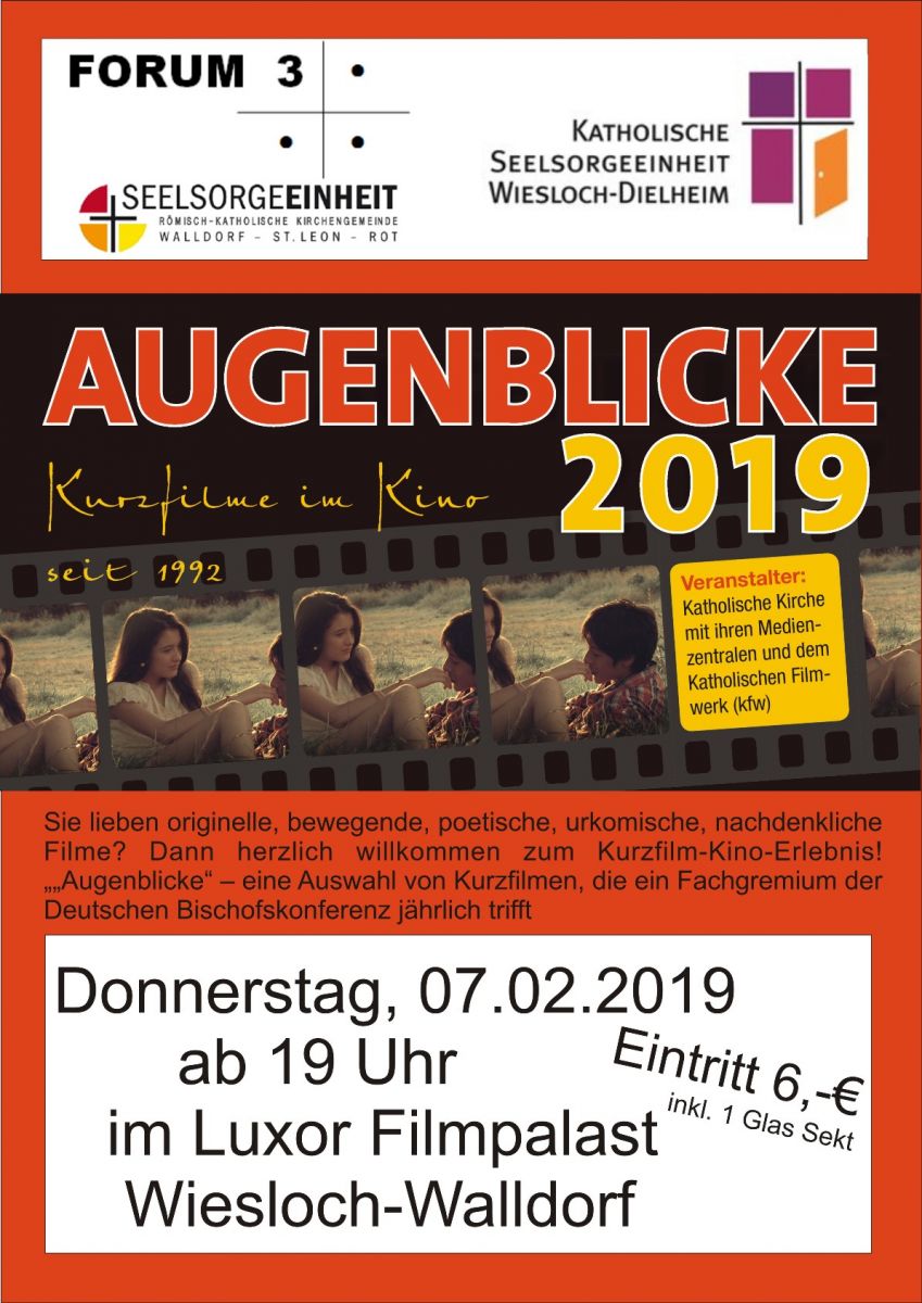 „Augenblicke 2019“ – Kurzfilme im Kino am 07.02.2019