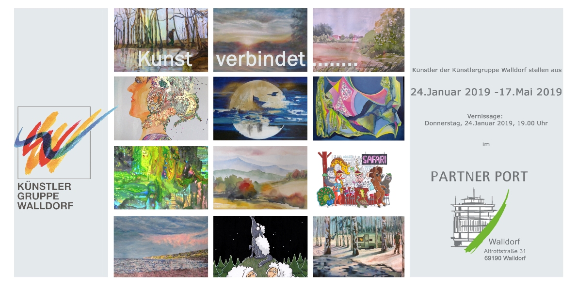 „Kunst verbindet“ – Vernissage der Künstlergruppe Walldorf im Partner Port
