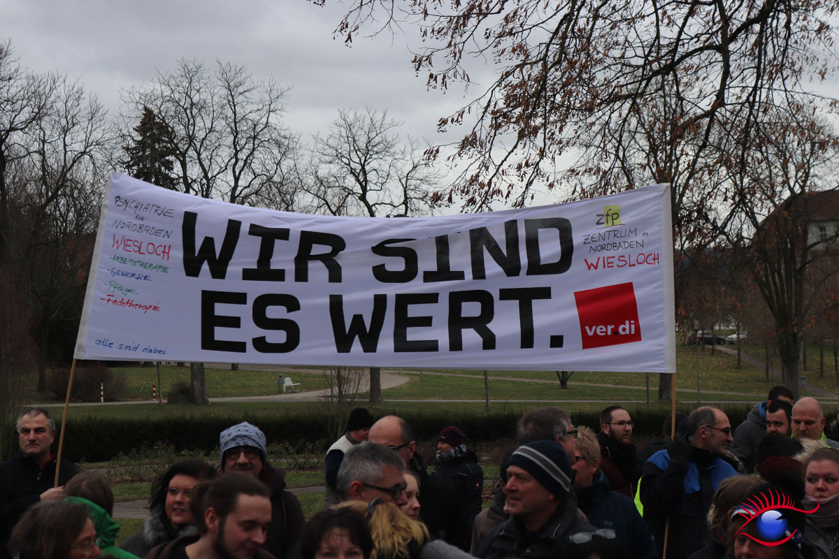 Erster Kurzwarnstreik im Psychiatrischen Zentrum Wiesloch