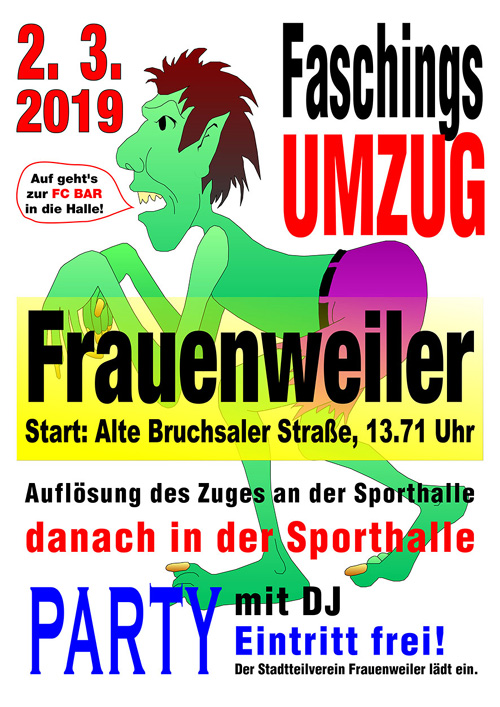 Faschingsumzug in Wiesloch-Frauenweiler 02.03.2019