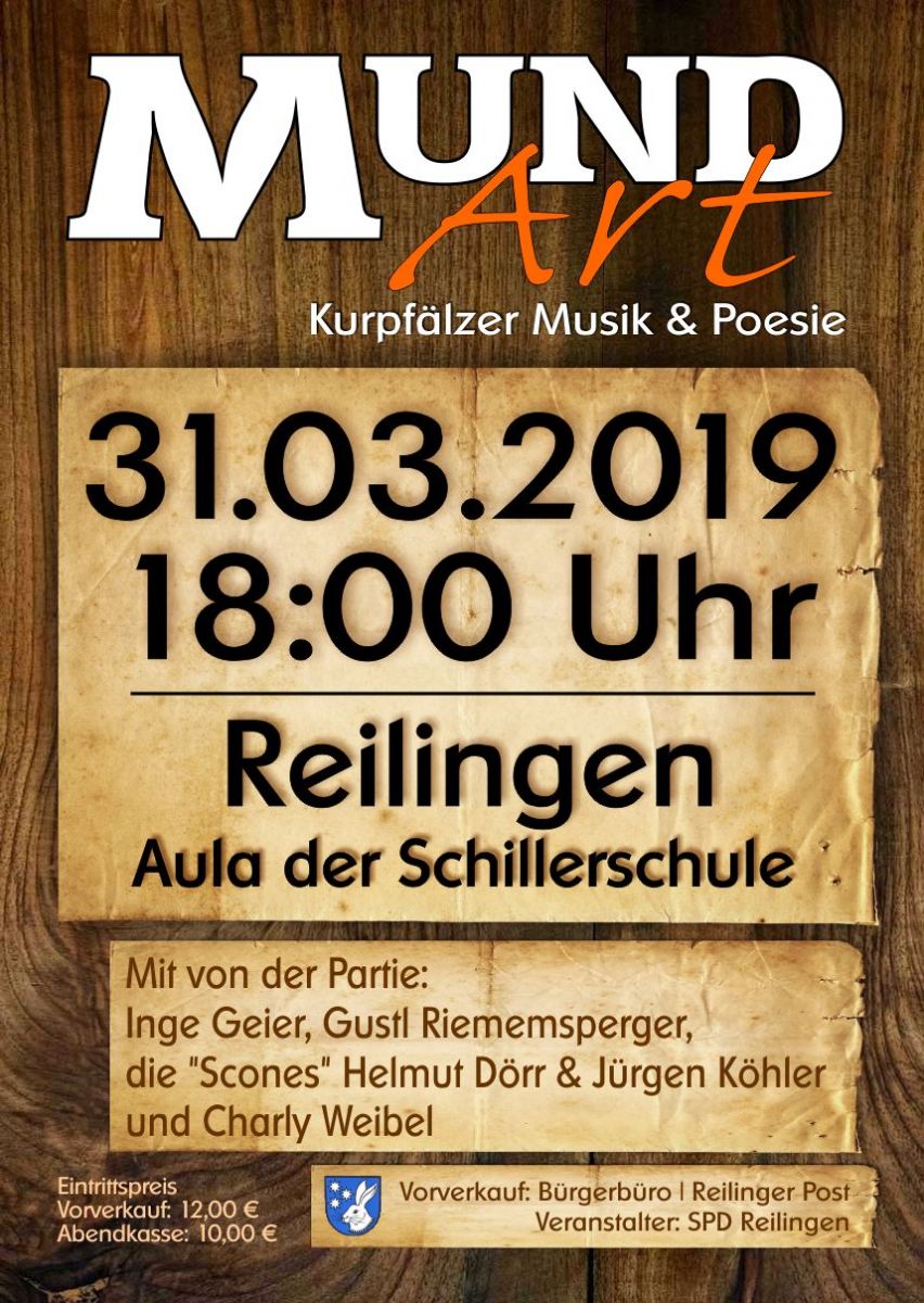 „Kurpfälzer Musik und Poesie“ in Reilingen am 31.03.