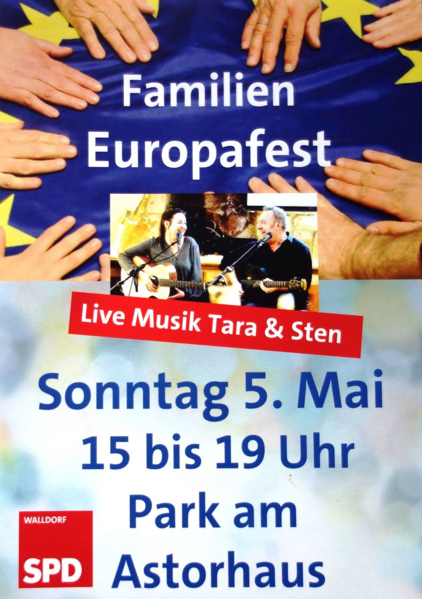 Familien-Europafest der SPD Walldorf am 5. Mai im Astorpark