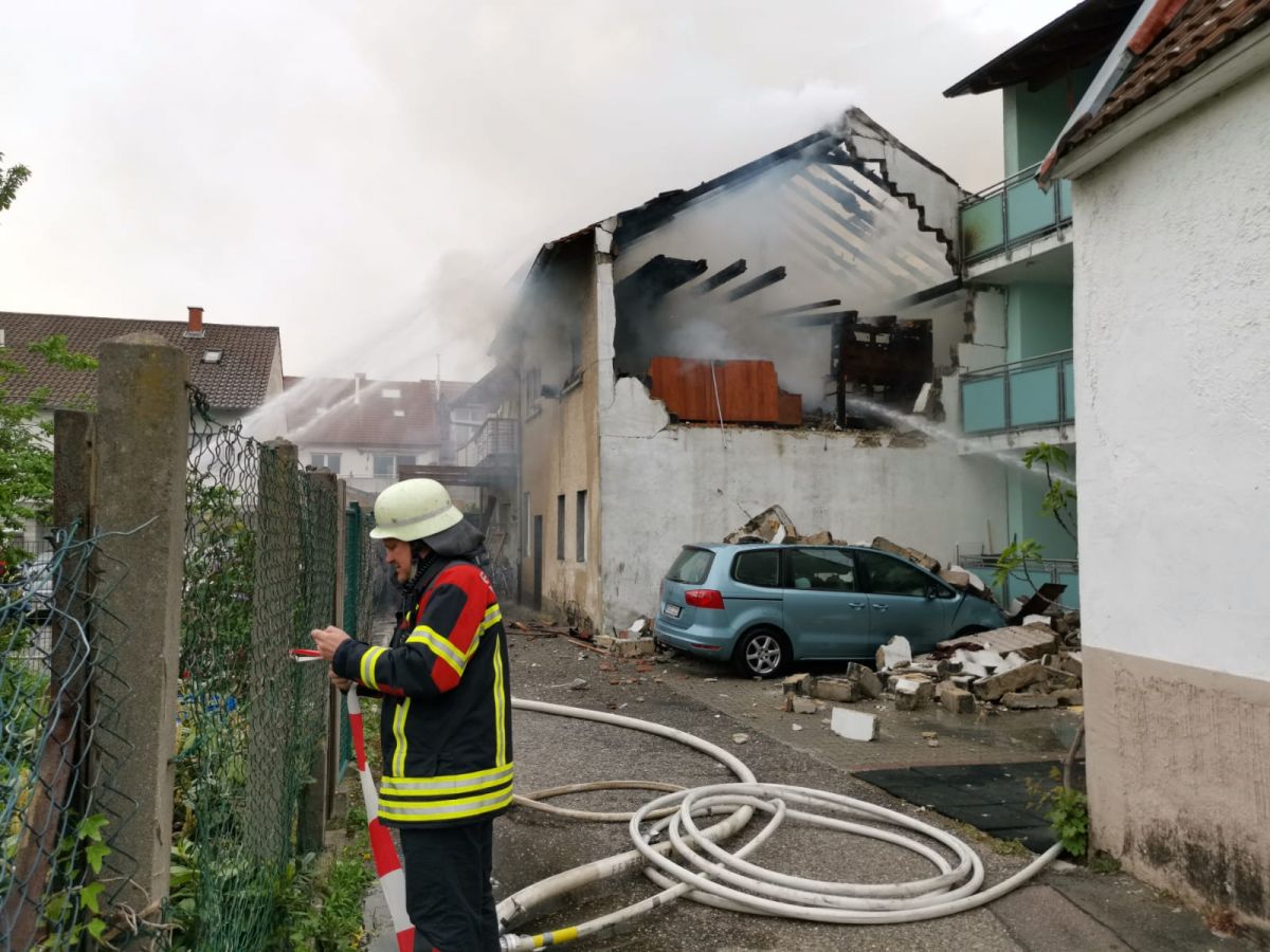 Wiesloch: Brand nach Explosion in Wohngebäude