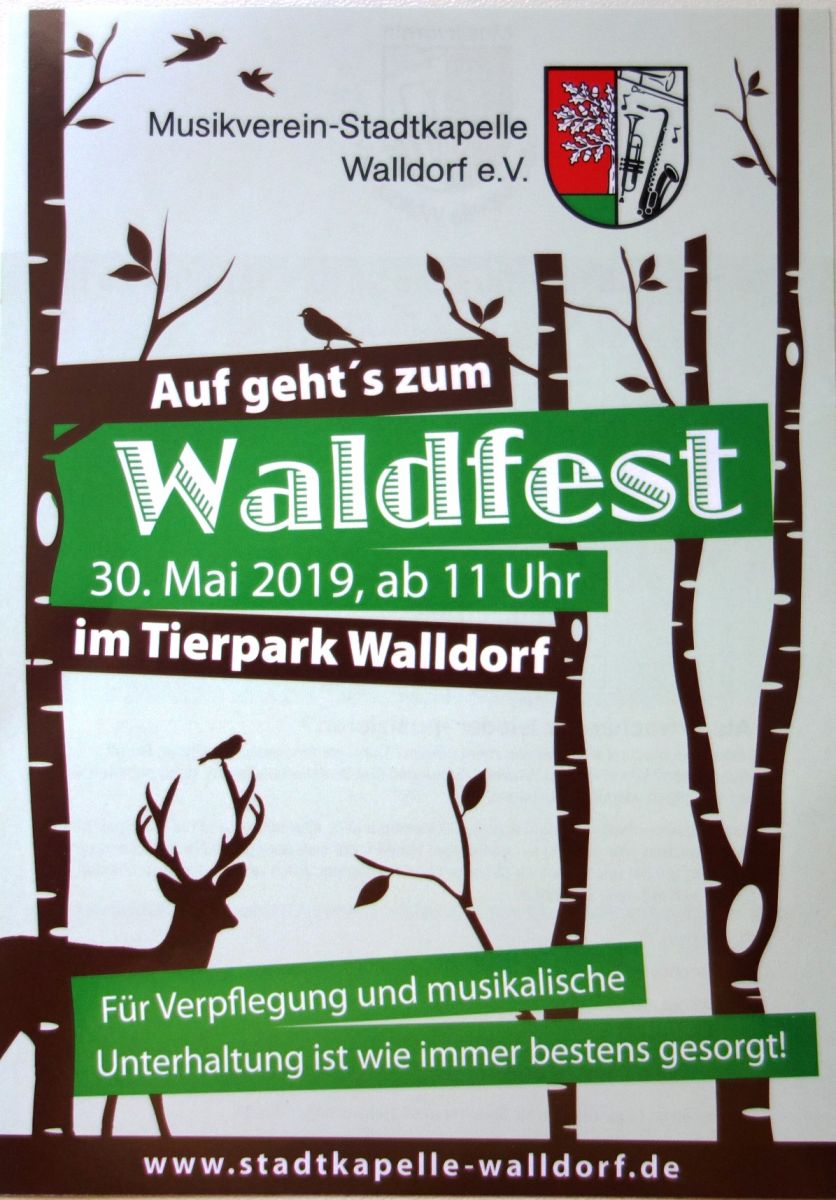Wohin am Vatertag: Natürlich zum Waldfest der Stadtkapelle Walldorf