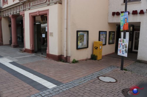 Unkraut vor dem alten Rathaus