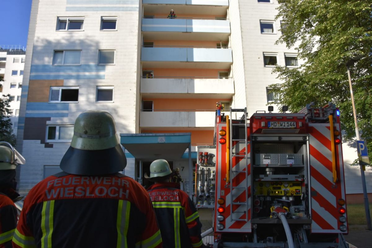 Wiesloch: Feuerwehreinsatz wegen Brand in Hochhaus (mit Fotostrecke)