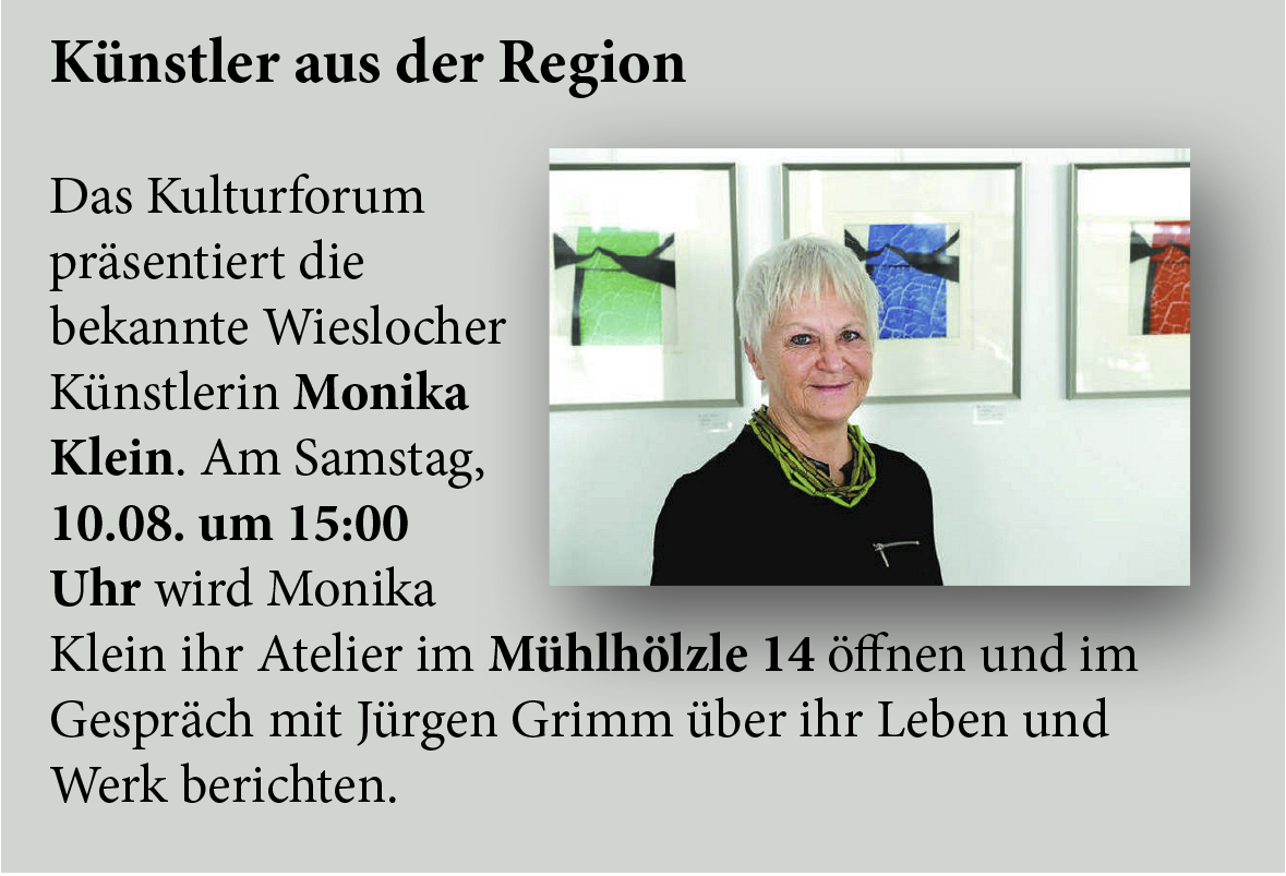 Monika Klein am 10. August beim Kulturforum