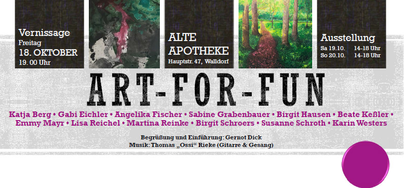 Walldorf: Kunstausstellung „Art-for-Fun“ in der „Alten Apotheke“