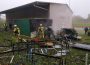 Dielheim: Brand eines Containers an Kelterhalle