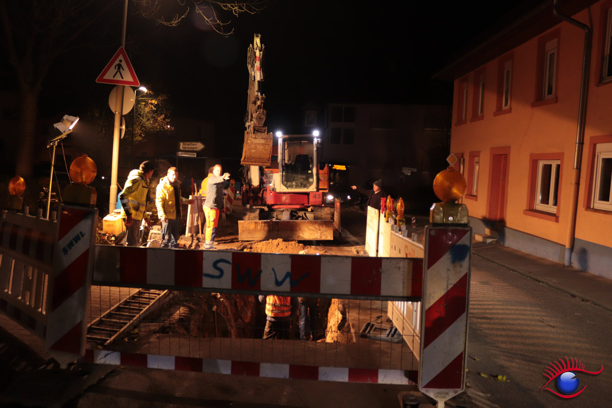 Aktuelle Verkehrsmeldung Wiesloch: Wasserrohrbruch in der Dielheimer Strasse