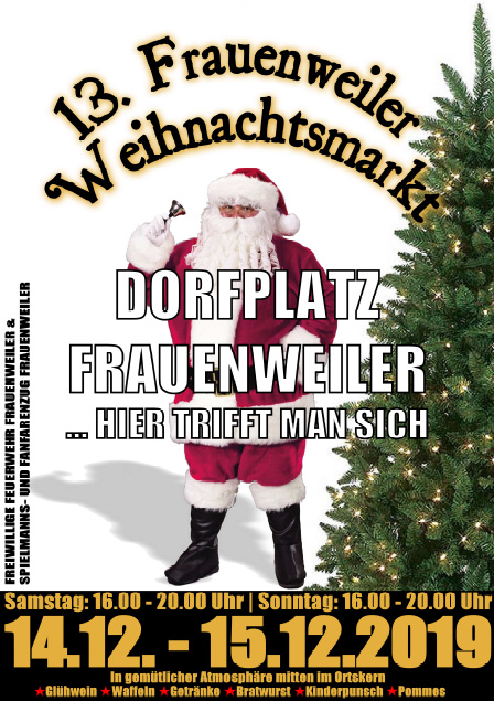 Ankündigung Weihnachtsmarkt Frauenweiler 2019