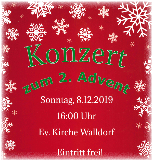 Stadtkapelle Walldorf: Konzert zum 2. Advent