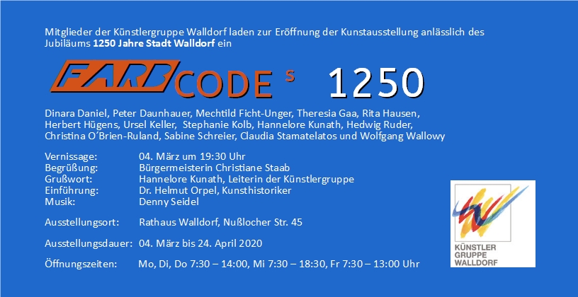 Künstlergruppe Walldorf: “Farbcodes 1250” im Rathaus