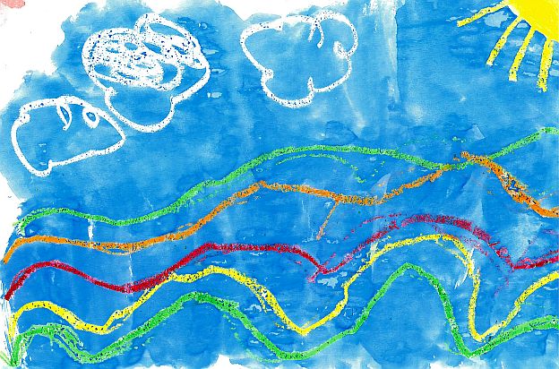 Kinder malen für Alten- und Pflegeheime