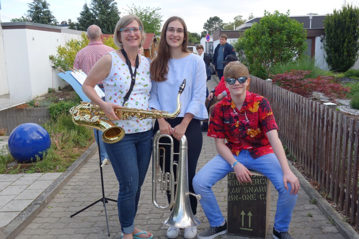 Musiker-Flashmob mit der Stadtkapelle Walldorf