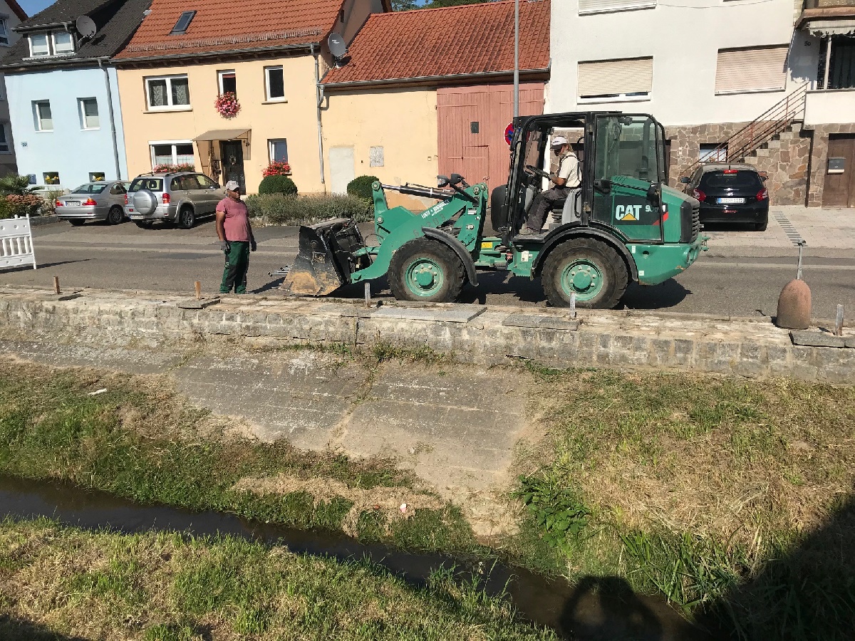 Bachausbau in Baiertal hat begonnen