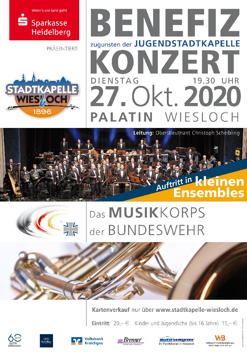 Stadtkapelle Wiesloch – Vorverkauf für das Gala-Benefizkonzert startet