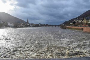 Der Pegel des Neckars stieg die letzten Tage stark an. Foto: Marvin Riess